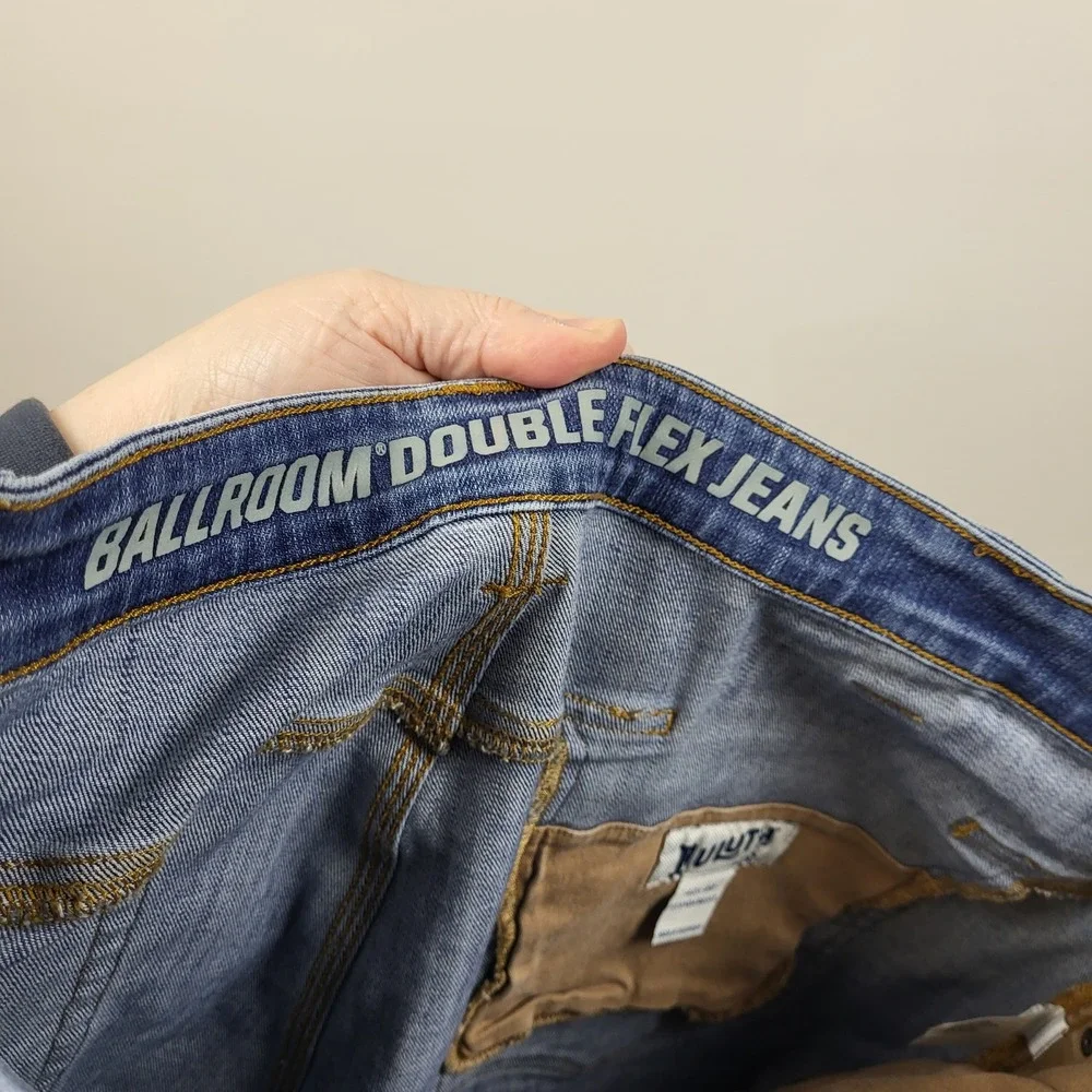 Duluth Trading Ballroom Double Flex Jeans Mens 42x30 Blue Standard Fit Stretch